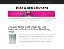 Tablet Screenshot of hideabedsolutions.com